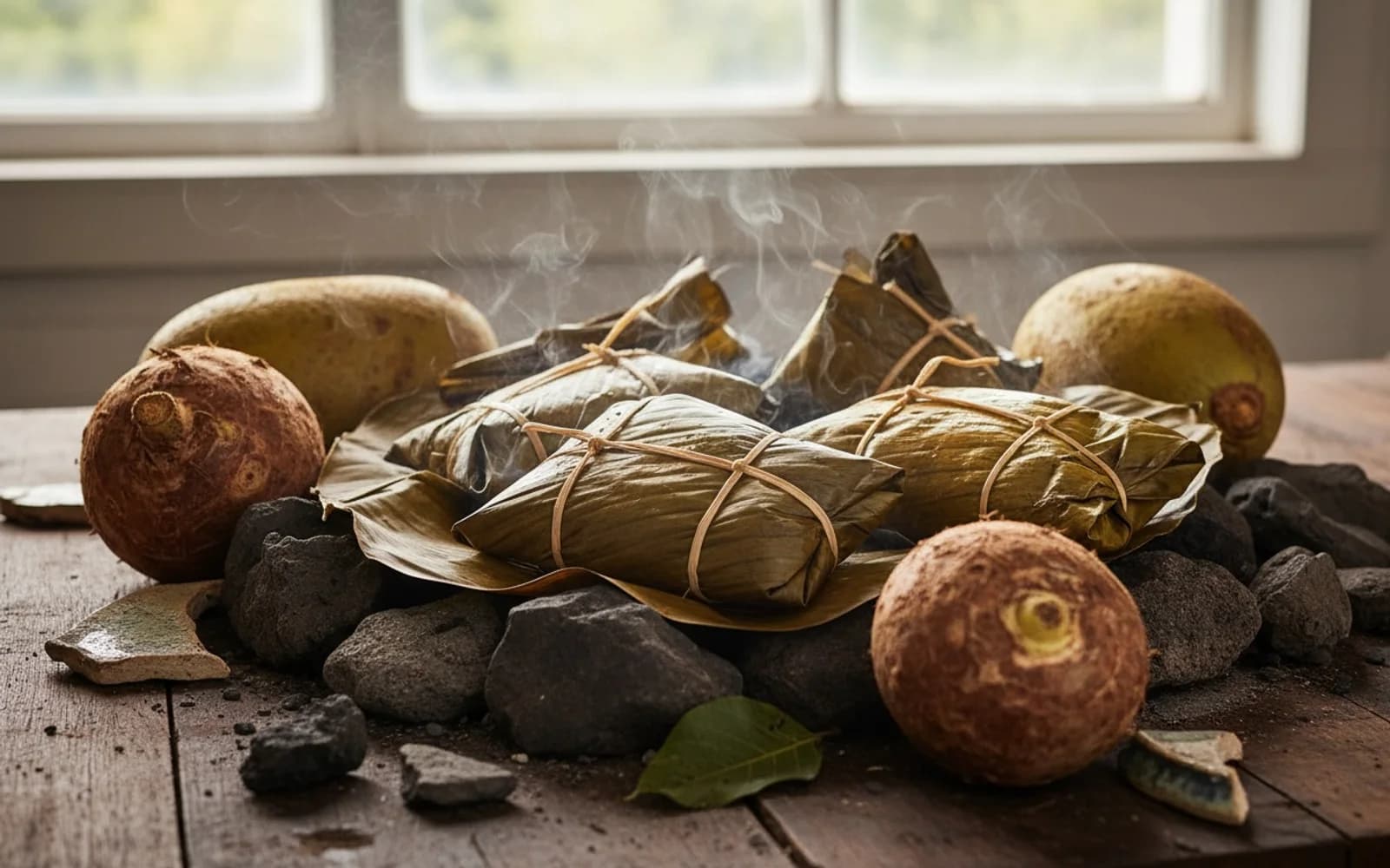 Pacific Islander food — Earth ovens, coconut cream from scratch, and feasts that feed a village before anyone eats twice.